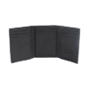 Cartera Athens Negra de Piel con Compartimento de Micromalla para ID. Doblable en 3 Partes con Divisor de Billetes. Pocket Wallet