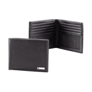 Cartera Barcelona Negra de Piel Rugosa de Doble Pliegue y Divisor de Billetes. Pocket Wallet. Cartera Barcelona Negra de Piel Rugosa de Doble Pliegue y Divisor de Billetes. Pocket Wallet.