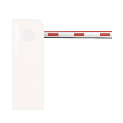 Brazo Recto Octagonal de 3 Metros / Compatible con Barrera Hikvision Serie DS-TMG520 con enganche Octagonal