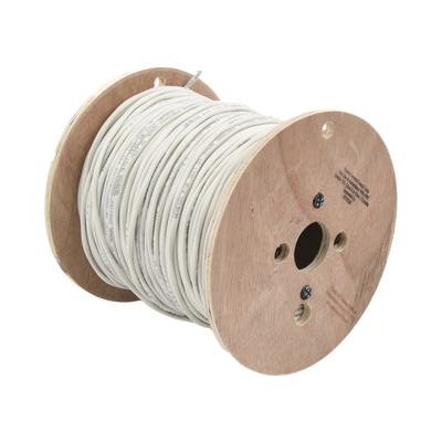 Bobina de 152 Metros de Cable / 2 x 16 AWG / BLINDADO / PLENUM / Color Blanco / Para Aplicaciones de Audio, Seguridad y Control