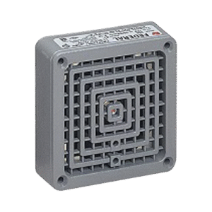 Bocina Vibratone® 350 con placa de ajuste, listado UL y cUL, 120 Vca, color gris