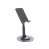 Soporte para Teléfono Celular Giratorio | 360° de Rotación | Angulo Ajustable | Altura Ajustable 17-20cm | Antideslizante | Ejes Giratorios de Alta Precisión| Plegable | Aluminio | Color Gris
