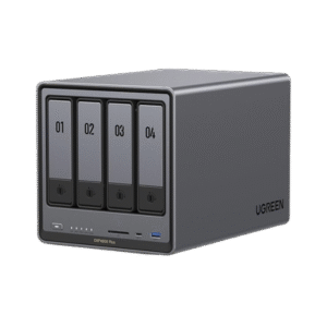 NASync DXP4800 Plus | SO UGOS Pro | Pentium Gold 8505 Intel® Core™ i5 | 4-Bahias (SATA) hasta 96TB | 2* M.2 SSD hasta 16TB | 8GB DDR5 (Exp. a 64GB) | 2 Ethernet | HDMI 4K | 2* USB2.0 | 1*USB 3.2Gen1 | 1* USB 3.2Gen2 | 1*USB-C 3.2Gen2 | SD 3.0