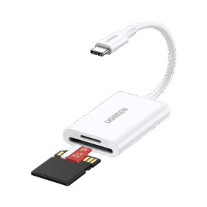 Lector de Tarjetas USB-C 3.1 | Soporta Micro-SD (TF) /SD | 5Gbps | 170 MB/s | OTG | Soporta hasta 2TB | Admite intercambio en Caliente | 2 tarjetas simultaneas | Soporta Windows/Mac OS/Linux | Color Blanco
