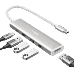 HUB USB-C (Docking Revodok) 5 en 1 | HDMI 2.0 4K@30Hz | 3 USB-A 3.0 (5Gbps) | USB-C PD Carga 100W | Chip de Última Generación | Cable de Nylon Trenzado de 25 cm | Carcasa de Aluminio | Color Blanco. HUB USB-C (Docking Revodok) 5 en 1 | HDMI 2.0 4K@30Hz | 3 USB-A 3.0 (5Gbps) | USB-C PD Carga 100W | Chip de Última Generación | Cable de Nylon Trenzado de 25 cm | Carcasa de Aluminio | Color Blanco.