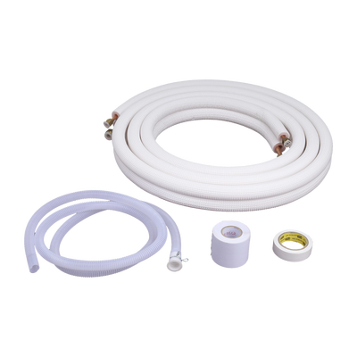 Kit de tubería / 1 / 4" y 5 / 8 " / Capacidad para minisplit AUFIT / 2 Toneladas / Cinta aislante / Accesorios / Longitud de 4 metros