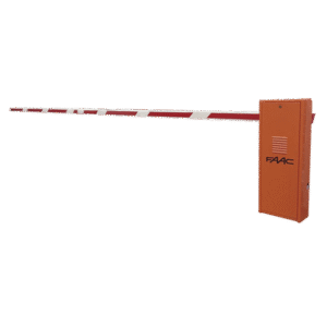 Barrera vehicular hidráulica (FAAC640) para trafico intenso con mástil de 7 metros