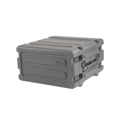 Gabinete Plástico Móvil con Amortiguador con Rack de 19", 4 Unidades.