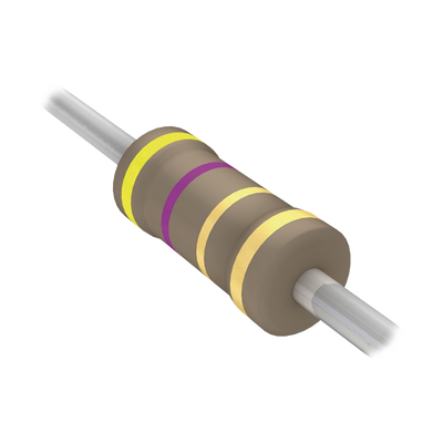 Resistencia Axial de Película de Carbón de 4.7 Ohm, 1/4 Watt, 5%
