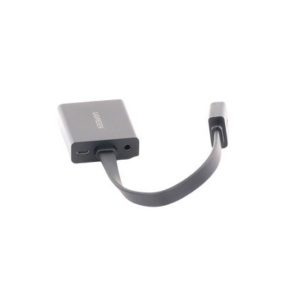 Adaptador HDMI a VGA / Resolución 1080P / Audio 3.5mm / Con Puerto Micro USB para Alimentación / Plug & Play / No Requiere Controlador / ABS / Flexible y Duradero