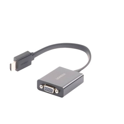 Adaptador HDMI a VGA / Resolución 1080P / Audio 3.5mm / Con Puerto Micro USB para Alimentación / Plug & Play / No Requiere Controlador / ABS / Flexible y Duradero
