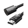 Cable de extensión HDMI 8K | 1 Metro | Macho a Hembra | HDMI 2.1 | 8K@60Hz | Núcleo de Cobre Puro 28AWG | Soporta la Conexión de hasta 3 Metros de largo en HDMI 2.1