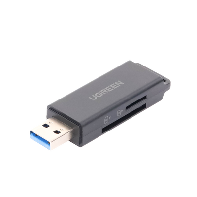 Lector de tarjetas SD portátil USB 3.0 de doble ranura / adaptador de tarjeta de memoria flash concentrador para TF SD Micro SD SDXC SDHC MMC RS-MMC Micro SDXC Micro SDHC UHS-I