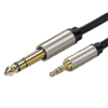 Cable Audio Estéreo 3.5mm (1/8") TRS a 6.35mm (1/4") TS / 5 Metros / Audio de Hi-Fi / Trenza de Nylon / Blindaje Múltiple / Caja de Aleación Zinc / Núcleo de Cobre Puro / Compatibilidad Universal