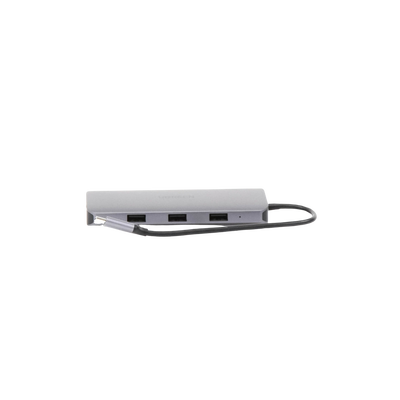 HUB USB-C Docking Station) 9 en 1 | 3 USB-A 3.0 | USB-C PD Carga 100W | HDMI 4K@30Hz | RJ45 (Gigabit Ethernet) | VGA | Lector Tarjeta SD + Micro SD (TF) Uso Simultaneo | Carcasa de Aluminio.