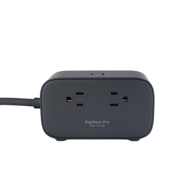 Cargador de Escritorio y Tomacorriente Múltiple | 3 Puertos USB-C | 1 Puertos USB-A | 3 Tomacorriente de CA | Tecnología GaN II | 1 USB 100W PD | Carga Rápida | Diseño Innovador en Forma de Cubo | Interruptor de Apagado.