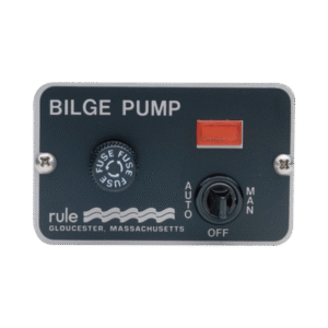 Switch de panel de tres con panel iluminado para control de bombas de achique. Switch de panel de tres con panel iluminado para control de bombas de achique.