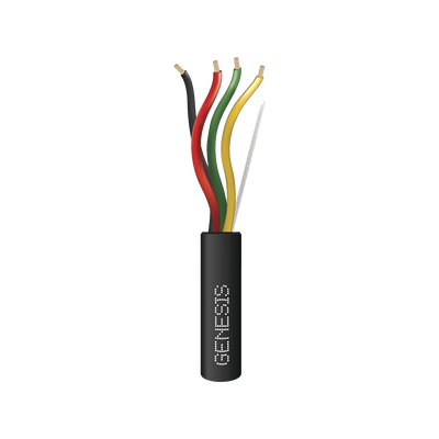 Bobina de Cable de 305m / 4 x 14 AWG / Cable DIRECT BURIAL / Color Negro / Para uso en Intemperie / Uso en Aplicaciones en Sistemas de Detección de Incendio y Sistemas de Evacuación