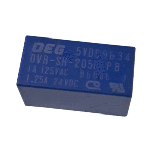 Relevador de +5 V, con capacidad de 1 Amp. a 125 Vca., 1.25 Amp. para 24 Vcc. Relevador de +5 V, con capacidad de 1 Amp. a 125 Vca., 1.25 Amp. para 24 Vcc.