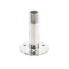 Montaje recto de acero inoxidable de 4 pulgadas de alto y 3 de base.
