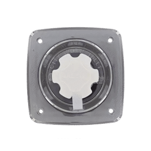 Regulador de presión de agua cromado.