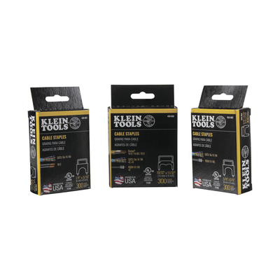 Paquete de 300 Grapas con Aislamiento, para Cables CAT3 y CAT5e, Cable de Altavoz y Cable de seguridad de hasta 1/4'' × 5/16'' (6 mm × 8 mm).