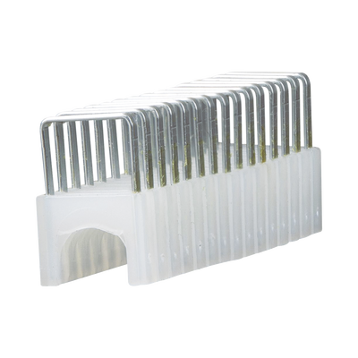 Paquete de 300 Grapas con Aislamiento, para Cables Coaxiales (RG59, RG6/6Q) y de Datos (CAT3/5e/CAT6/6A) de hasta 5/16'' × 5/16'' (8 mm × 8 mm) de tamaño.