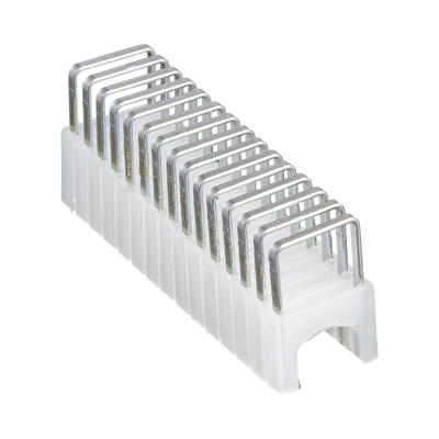 Paquete de 300 Grapas con Aislamiento, para Cables Coaxiales (RG59, RG6/6Q) y de Datos (CAT3/5e/CAT6/6A) de hasta 5/16'' × 5/16'' (8 mm × 8 mm) de tamaño.