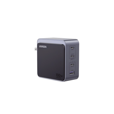 Cargador de 100W serie Nexode S | 4 Puertos de Carga Rápida | 3 USB-C | 1 USB-A | Tecnología GaN II | PD3.0 | QC4.0 | FCP/SCP/AFC/PPS/PPS2.0 | Tecnología de Protección Térmica | Optimiza la Carga | Carcasa Ignifuga.
