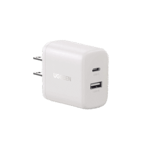 Cargador 2 En 1 Ugreen Carga Rápida 20w Blanco USB C, USB A