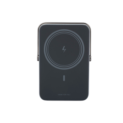 Power Bank Serie UNO Inalambrico | 10000mAh | 7.5W/20W | Con Emojis de Estado | Carga Rápida USB-C Bidireccional | Pantalla TFT Inteligente | Con Holder | Color Grey.