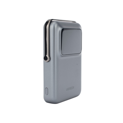 Power Bank Serie UNO Inalambrico | 10000mAh | 7.5W/20W | Con Emojis de Estado | Carga Rápida USB-C Bidireccional | Pantalla TFT Inteligente | Con Holder | Color Grey.