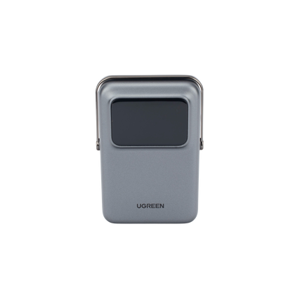 Power Bank Serie UNO Inalambrico | 10000mAh | 7.5W/20W | Con Emojis de Estado | Carga Rápida USB-C Bidireccional | Pantalla TFT Inteligente | Con Holder | Color Grey.