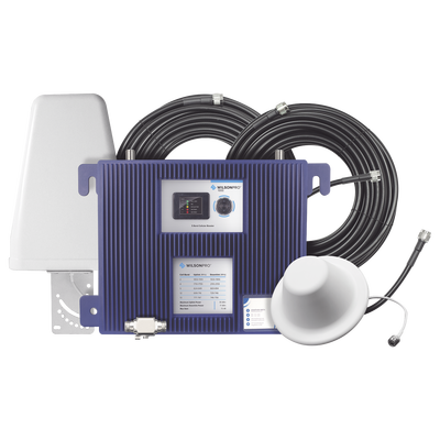 KIT Amplificador de Señal Celular PRO1000 | Con Pantalla a color para ver los estatus y niveles de Señal | TODAS LAS FRECUENCIAS DE MÉXICO | Tecnologías 4G y 3G | Hasta 3,200 m2 de Cobertura