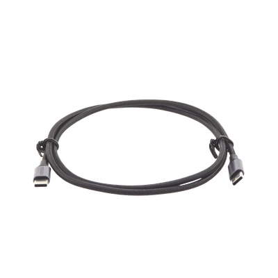 Cable USB-C a USB-C | 1 Metro | Transferencia de datos de 480 Mbps | Carga Rápida de hasta 60W | QC 4.0/3.0/2.0 | PD3.0 | FPC | AFC | Protección Integrada | Caja de Aluminio | Nylon Trenzado | Color Negro.