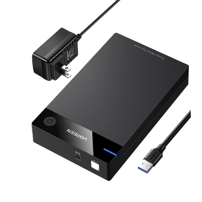 Carcasa de Disco Duro para 3.5" y 2.5" (Enclosure) | Con Cable USB 3.0 | Para HDD 3.5" / SSD 2.5" | SATA I/II/III | UASP | Hasta 16 TB | Compatible con Windows, Linux, Mac OS | No Requiere Controlador | Cable 1m | Incluye Adaptador d