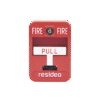 Estación de jalón convencional de acción simple color roja con cerradura