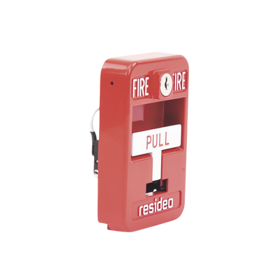 Estación de jalón convencional de acción simple color roja con cerradura