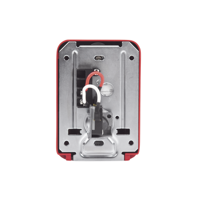 Estación de jalón convencional de acción simple color roja con cerradura