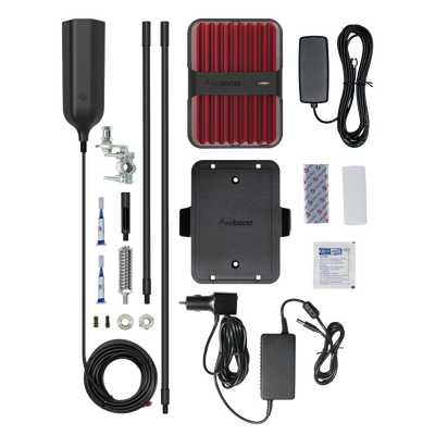 KIT Amplificador de Señal Celular 4G, 3G, VoLTE y Voz Convencional, Drive Reach OTR/ Especial para Tractocamión y Pick up Pesados/ Soporta múltiples dispositivos y compañías como Telcel, AT&T y Movistar a la vez.