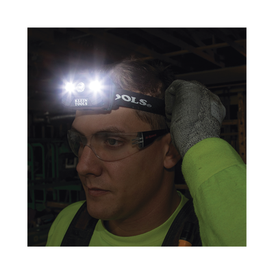Lámpara Luz LED Frontal Recargable de 400 Lúmenes, Apagado Automático, con Correa de Tela, Adaptable y Ajustable a Gorros, Cascos, Cachuchas o directo a Frente Humana (Tipo Minero)
