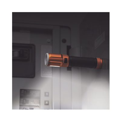 Linterna LED Portátil Recargable 500 Lúmenes con Luz Frontal y Lateral de Trabajo. Lámpara con tapa de Extremo con Imán, USB-C