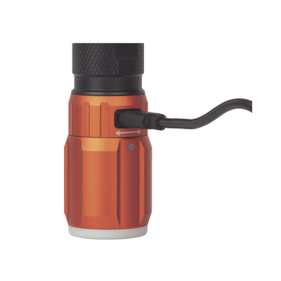 Linterna LED Portátil Recargable 500 Lúmenes con Luz Frontal y Lateral de Trabajo. Lámpara con tapa de Extremo con Imán, USB-C