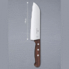 Cuchillo Santoku Wood de 17 cm, Filo con Corte Recto, Estilo Japonés