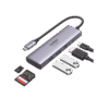 HUB USB-C Multifuncional a HDMI 4K@60Hz / HDCP2.2 / HDR10/3D / 2 Puertos USB3.0 / Lector de Tarjetas SD+TF (Uso Simultáneo) / USB C PD 100W / 6 en 1