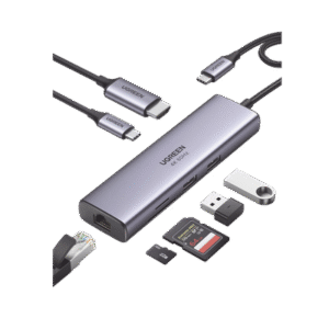 HUB USB-C (Docking Station) 7 en 1 | 2 USB-A 3.0 (5Gbps) | 1 USB-C PD Carga 100W | HDMI 4K@60Hz | RJ45 (Gigabit Ethernet) | Lector Tarjetas SD + Micro SD (TF) Uso Simultáneo | Cable de Nylon Trenzado | Caja de Aluminio. HUB USB-C (Docking Station) 7 en 1 | 2 USB-A 3.0 (5Gbps) | 1 USB-C PD Carga 100W | HDMI 4K@60Hz | RJ45 (Gigabit Ethernet) | Lector Tarjetas SD + Micro SD (TF) Uso Simultáneo | Cable de Nylon Trenzado | Caja de Aluminio.