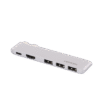 HUB USB-C (Thunderbolt 3) 5 en 2 | 1 Puerto HDMI 4K | 3 Puertos USB3.0 | USB- C (PD 100W) | Transferencia de Video y Datos | Multifuncional para MacBook Pro/Air | Carcasa de Aluminio.
