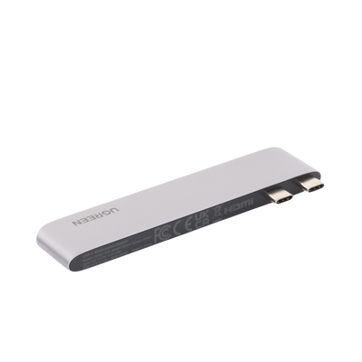 HUB USB-C (Thunderbolt 3) 5 en 2 | 1 Puerto HDMI 4K | 3 Puertos USB3.0 | USB- C (PD 100W) | Transferencia de Video y Datos | Multifuncional para MacBook Pro/Air | Carcasa de Aluminio.