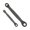 Juego de 2 llaves Estriadas de Matraca 4 en 1 con 8 Medidas Inglesas 1/2-5/8", 3/4-9/16", 1/4-3/8", 7/16-5/16"