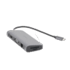 HUB USB-C (Docking Station) 10 en 1 | 3 USB-A 3.0 | USB-C PD Carga 100W | HDMI 4K@30Hz | RJ45 (Gigabit Ethernet) | VGA | Lector Tarjeta SD + Micro SD (TF) Uso Simultaneo | Jack Audio 3.5mm | Carcasa de Aluminio.